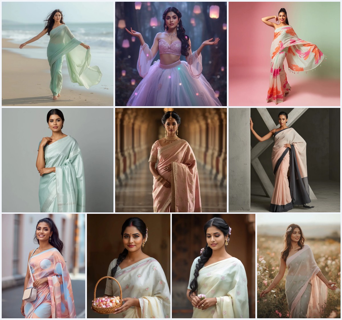 New 10 Saree with Ponytail AI Prompts for Chic and Practical Hairstyles